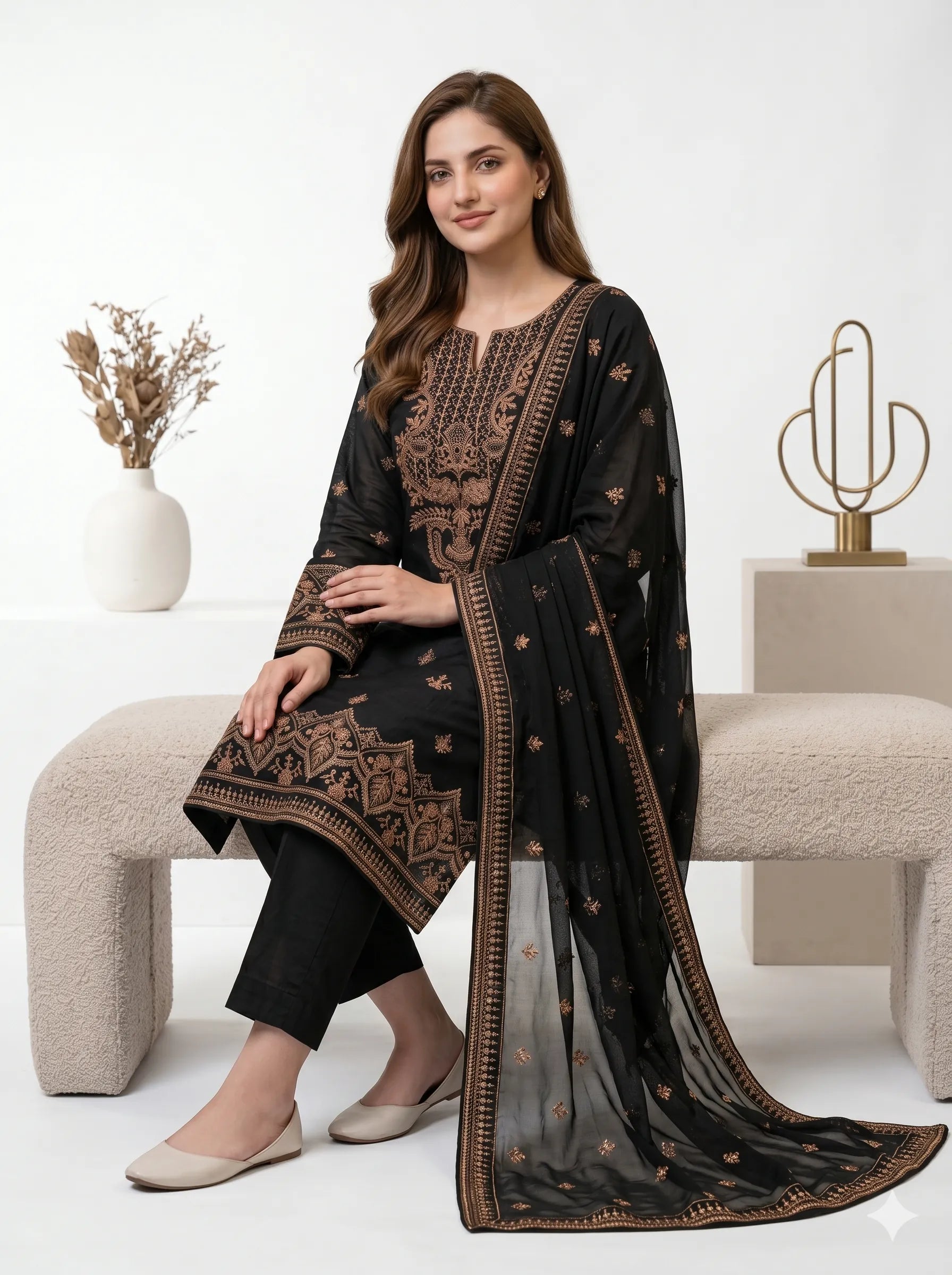 Midnight Black Luxe Lawn