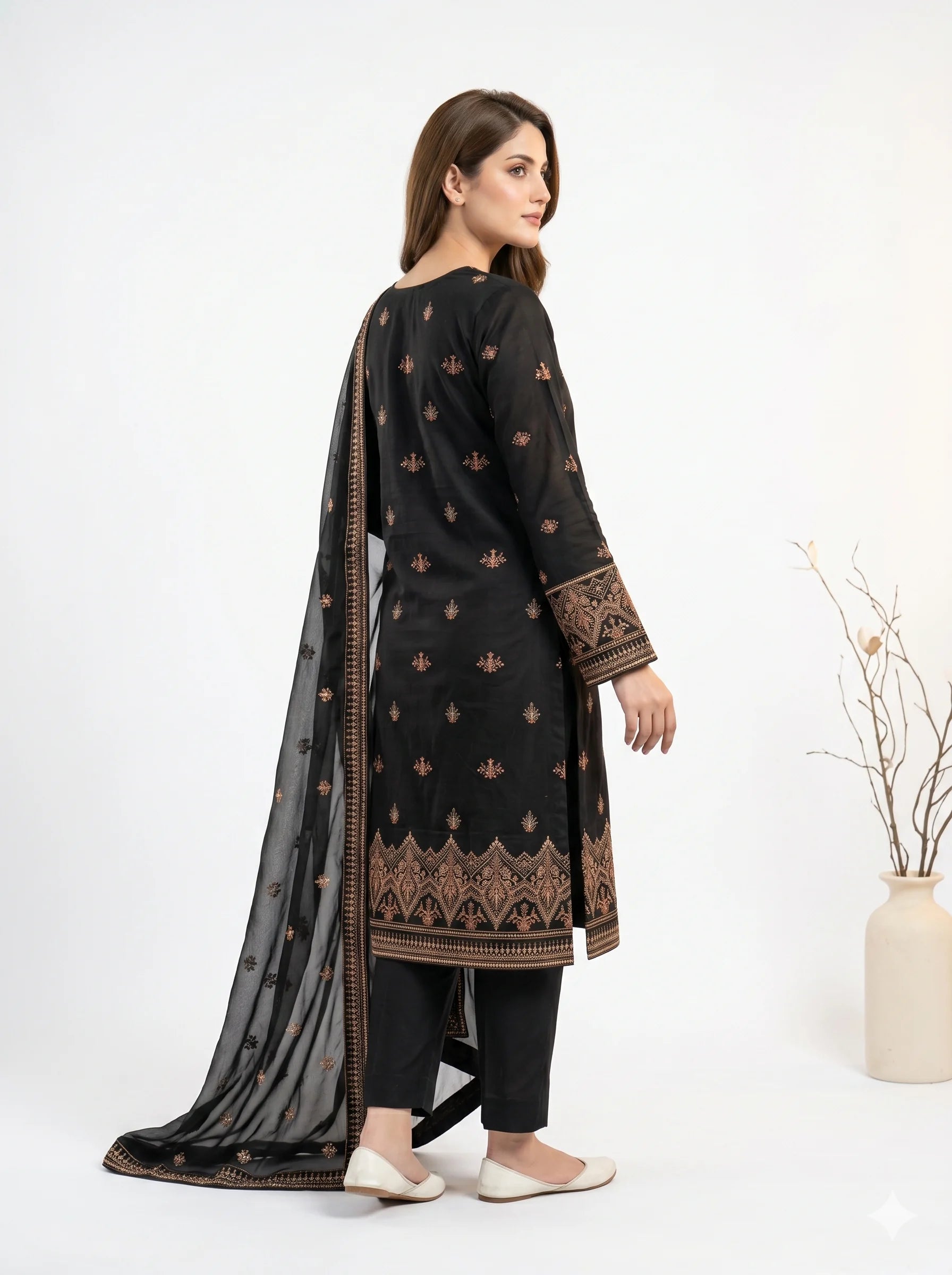 Midnight Black Luxe Lawn