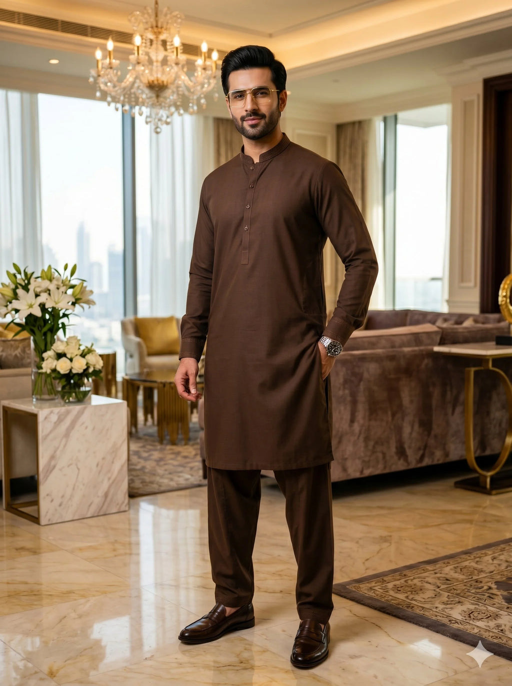 Walnut Brown Wash & Wear— Premium Apparel | Unstitched