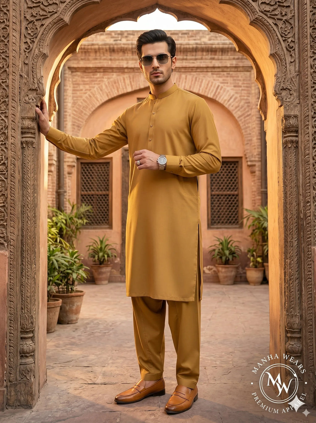 Gold Brown Wash & Wear — Premium Apparel | Unstitched