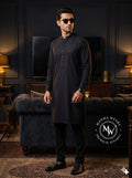 Midnight Black Wash & Wear— Premium Apparel | Unstitched
