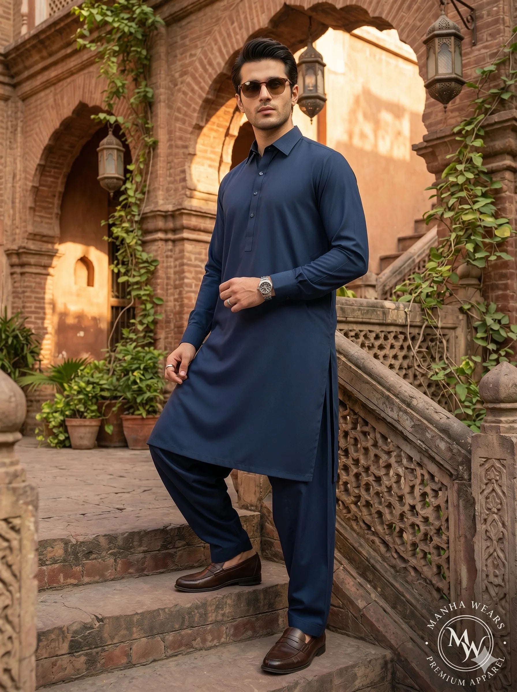 Deep Royal Navy Wash & Wear— Premium Apparel | Unstitched