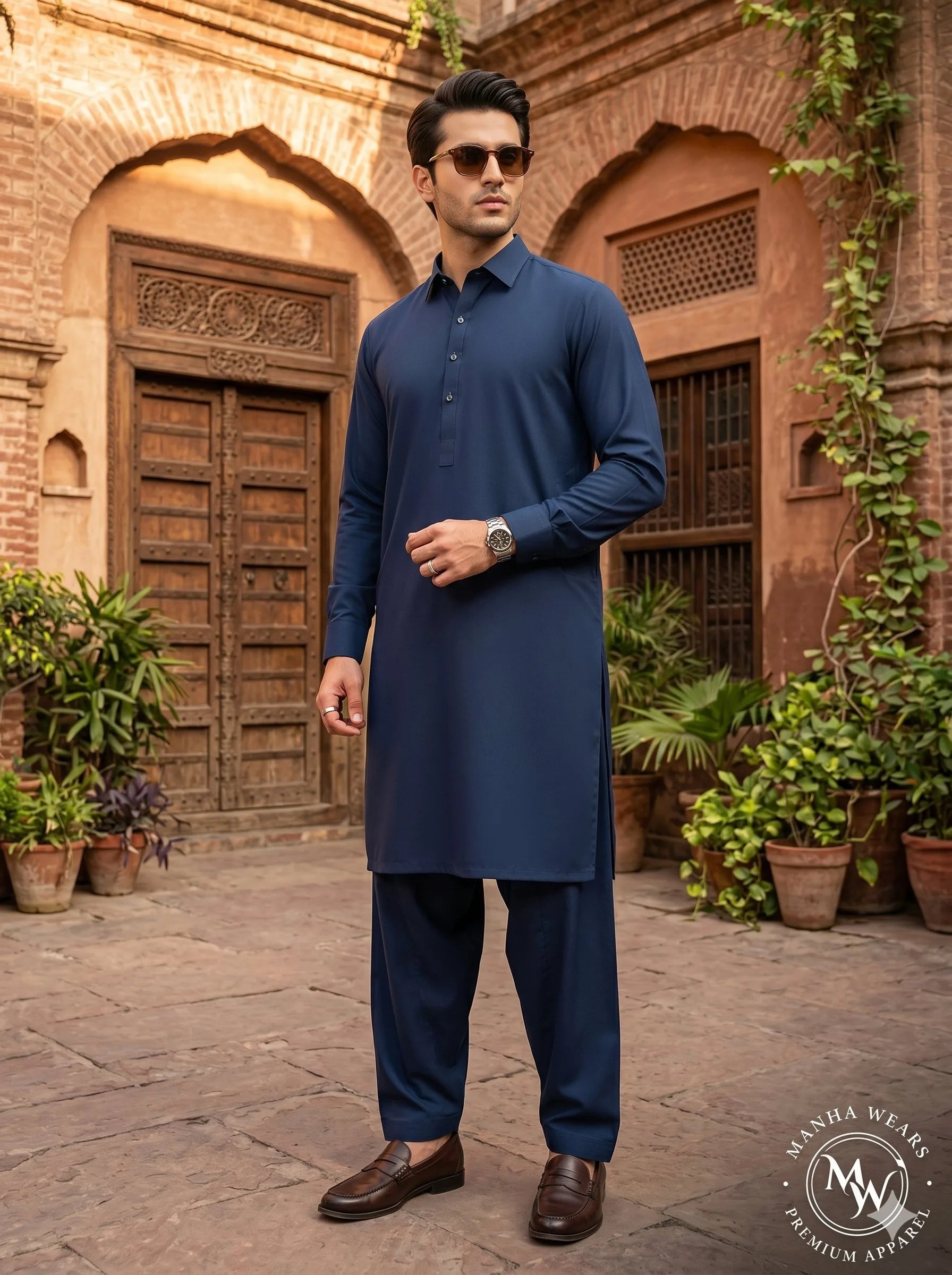 Deep Royal Navy Wash & Wear— Premium Apparel | Unstitched