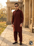Dark Maroon Wash & Wear— Premium Apparel | Unstitched