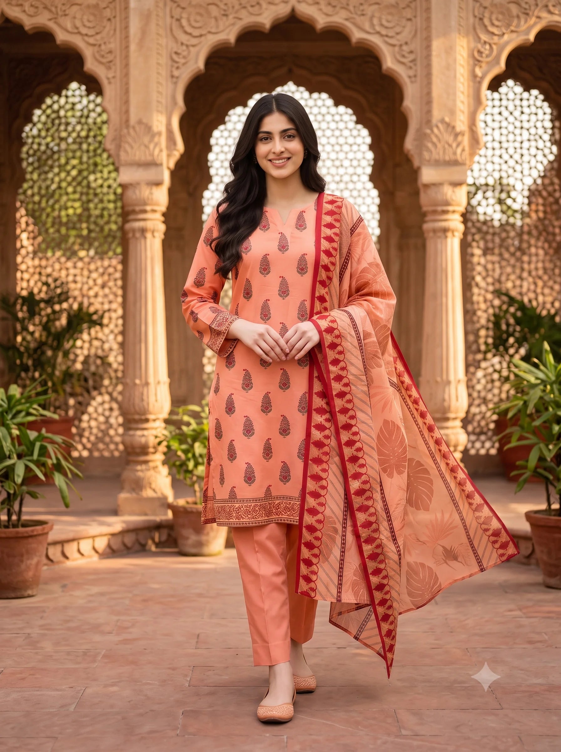 Peach Blossom -3 Piece