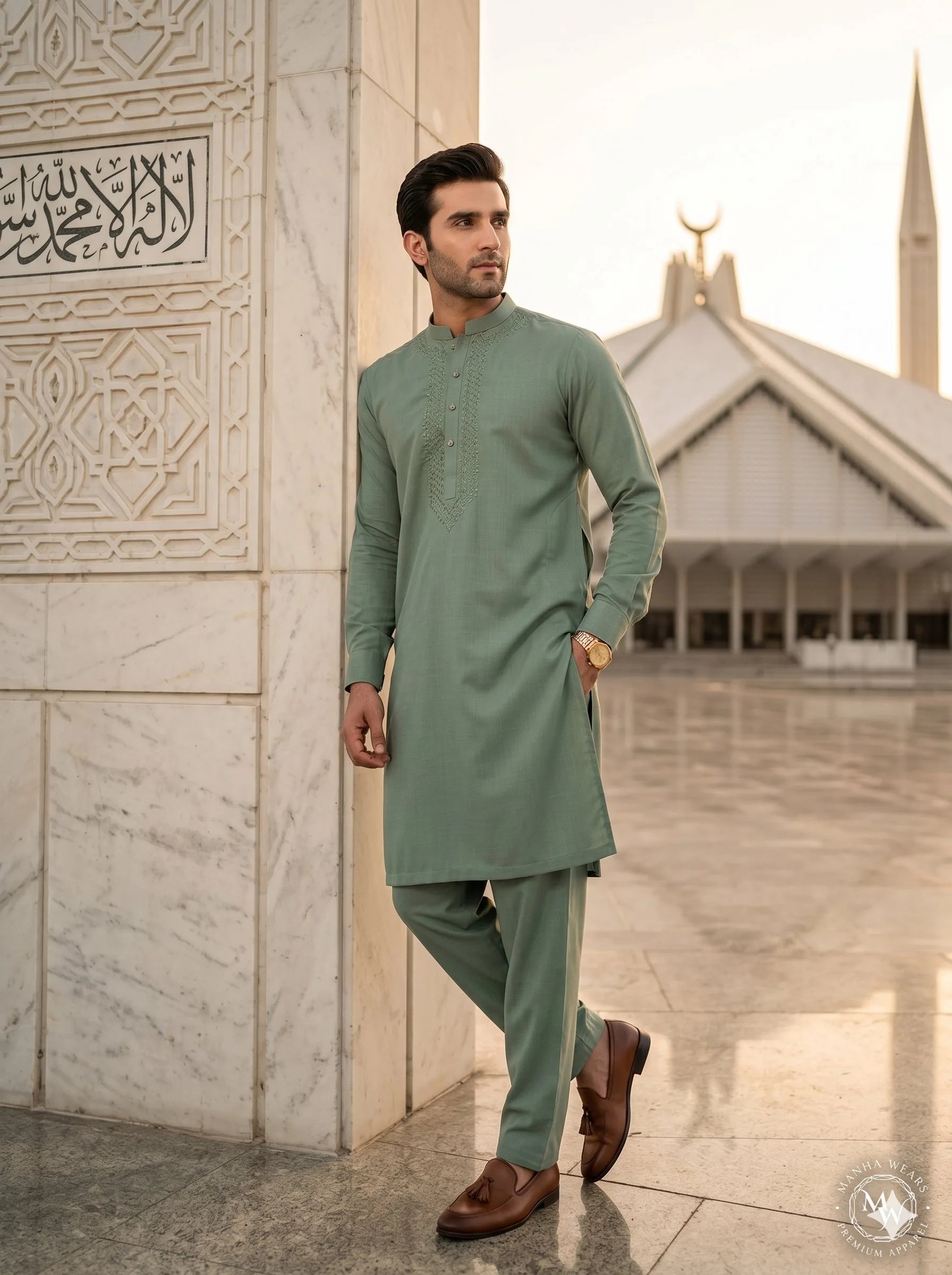 Sage Green Wash & Wear— Premium Apparel | Unstitched