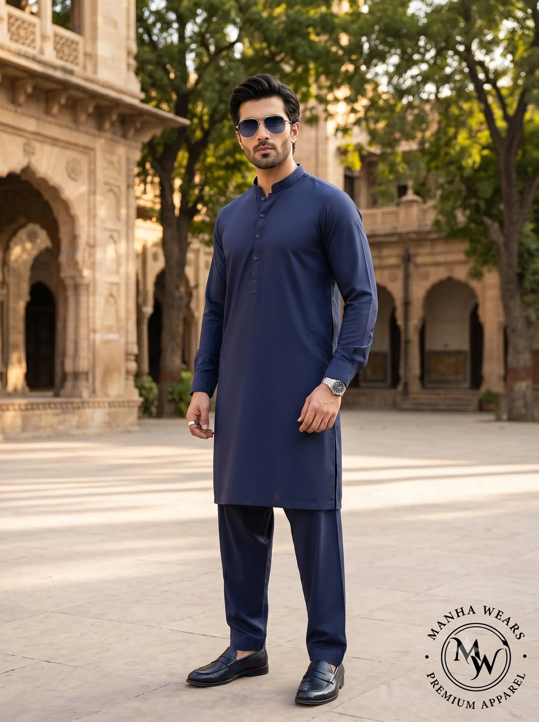 Deep Navy Wash & Wear  — Premium Apparel | Unstitched