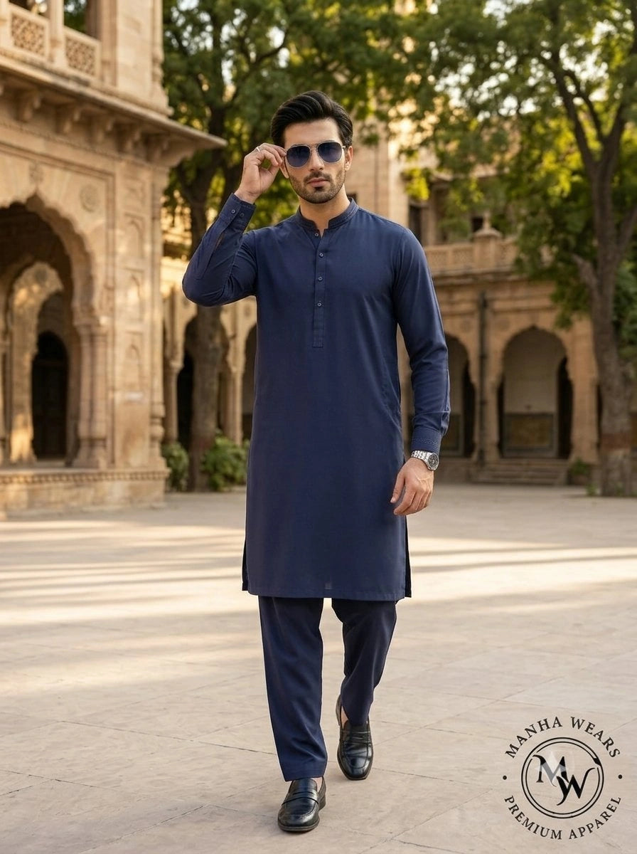 Deep Navy Wash & Wear  — Premium Apparel | Unstitched