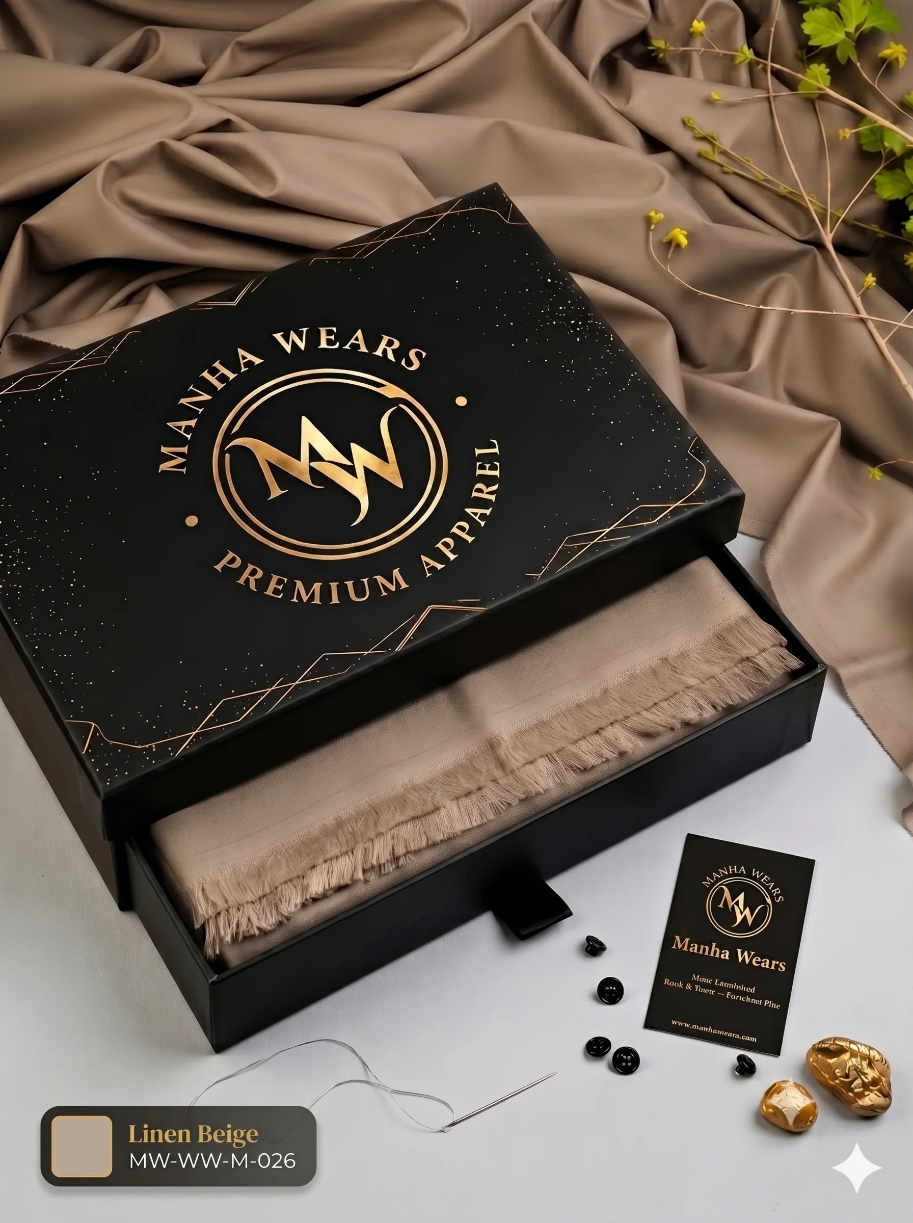 Linen Beige Wash & Wear  — Premium Apparel | Unstitched