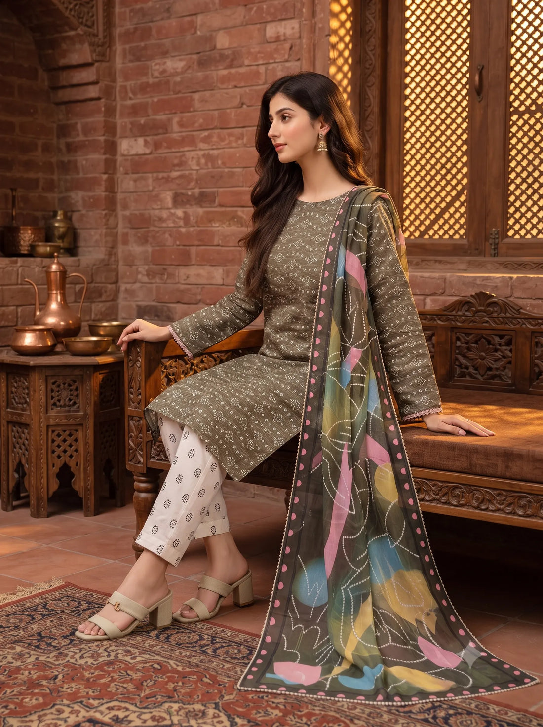 Olive Charm-3 Piece