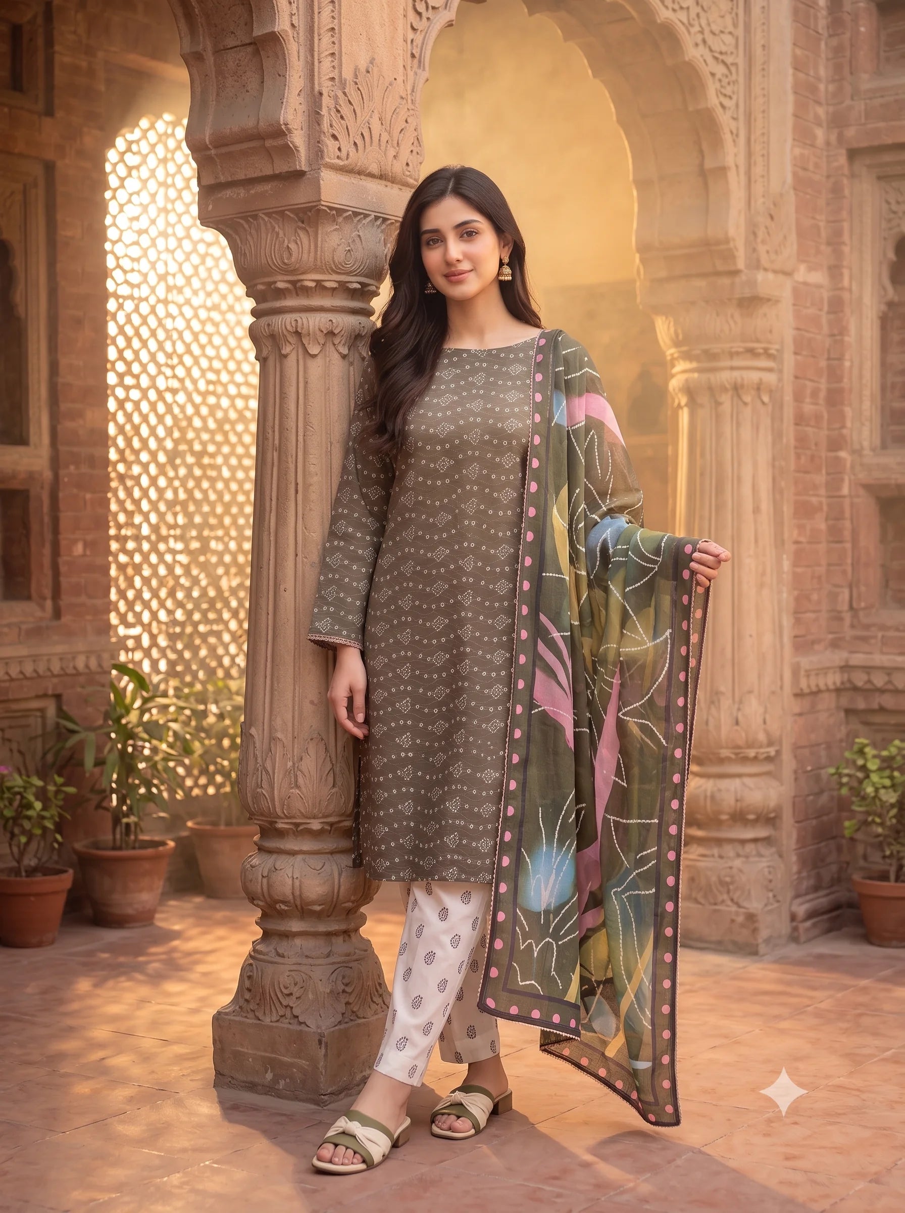 Olive Charm-3 Piece