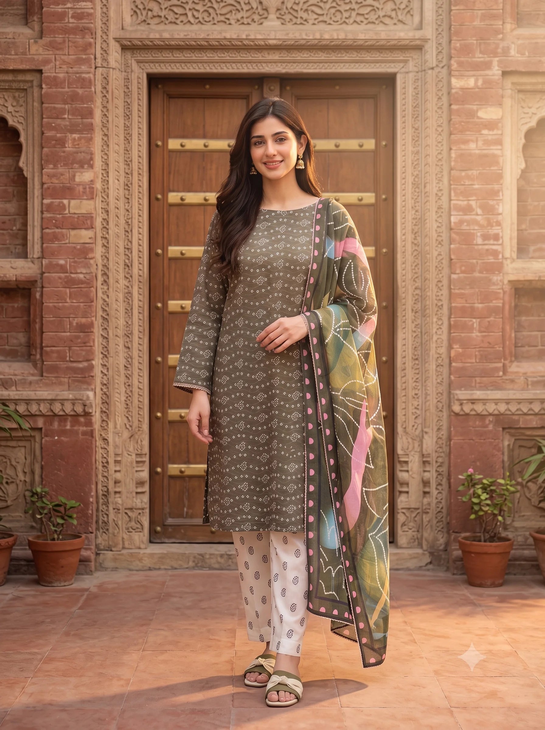 Olive Charm-3 Piece