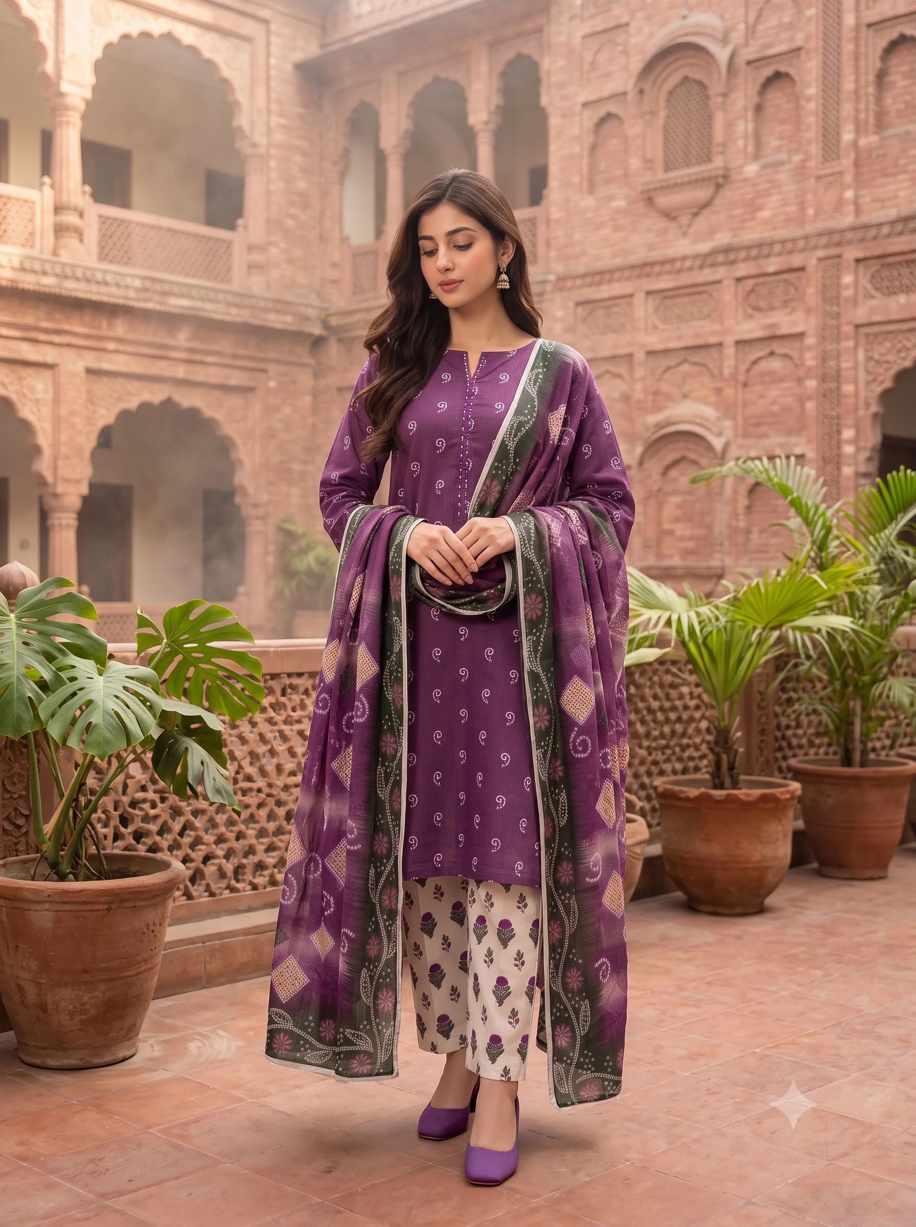 Royal Plum-3 Piece