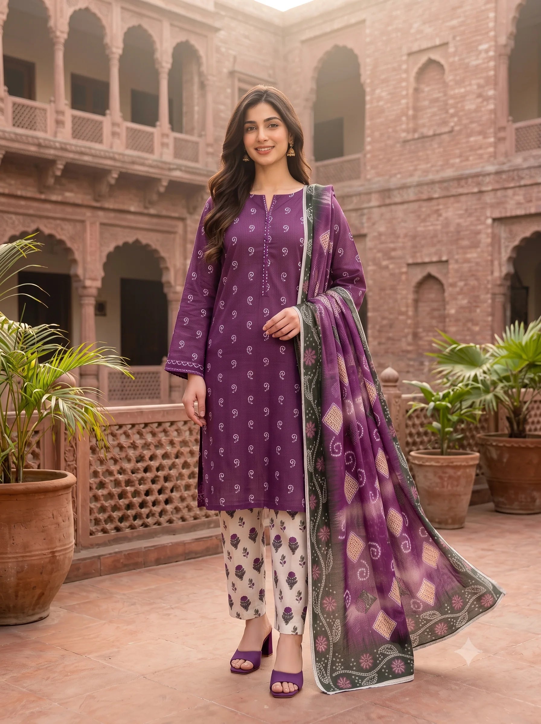 Royal Plum-3 Piece