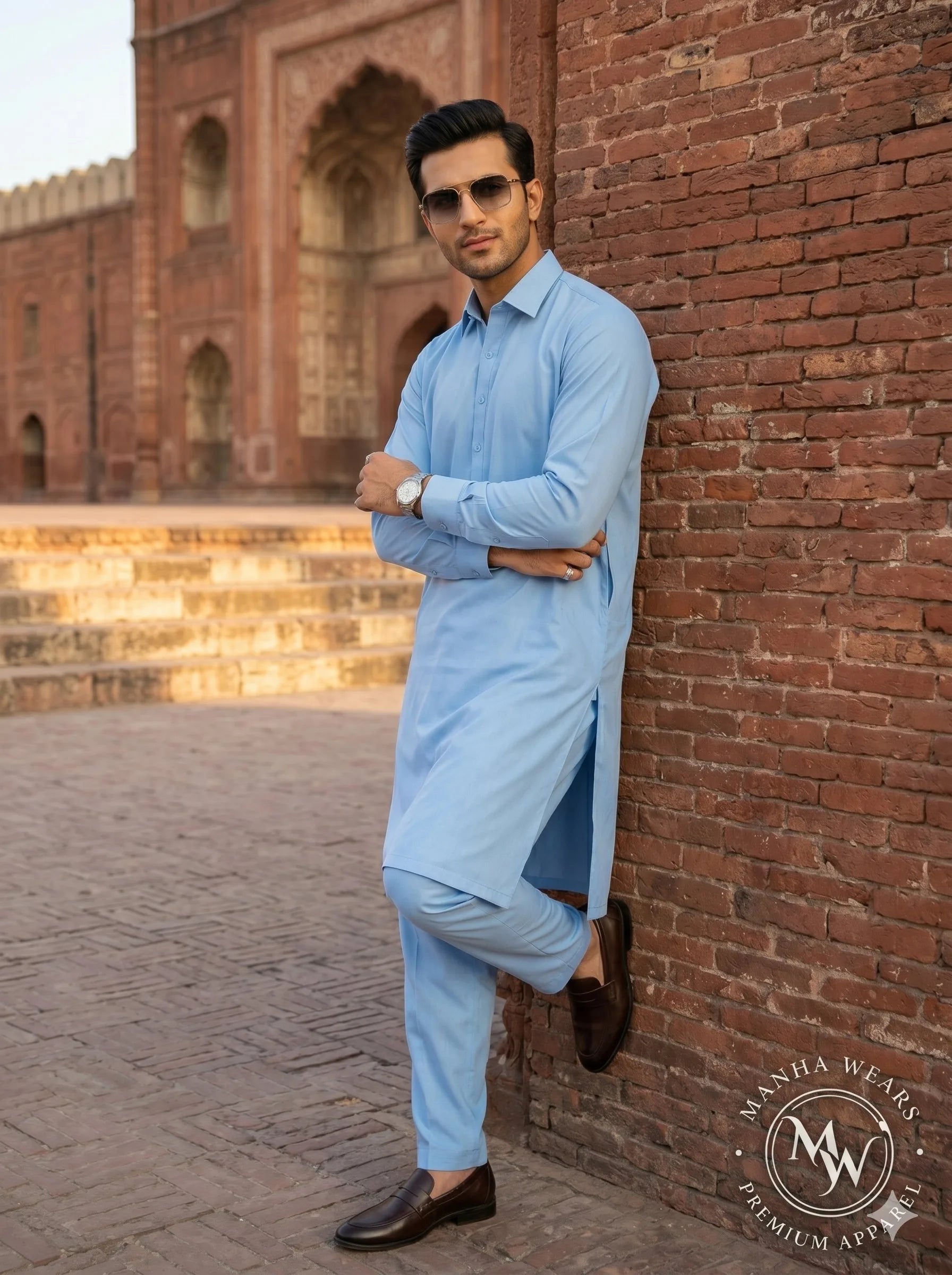 Sky Blue Wash & Wear— Premium Apparel | Unstitched