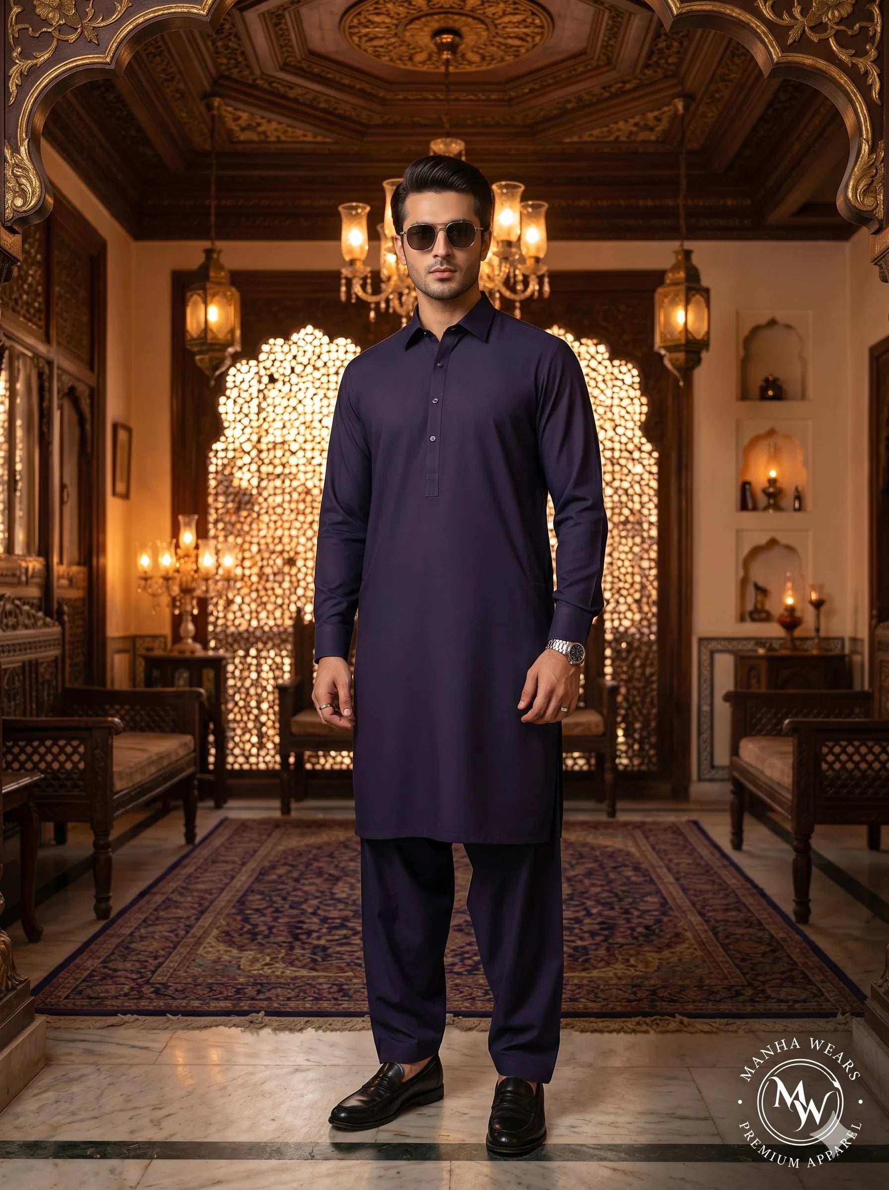 Midnight Purple Wash & Wear— Premium Apparel | Unstitched