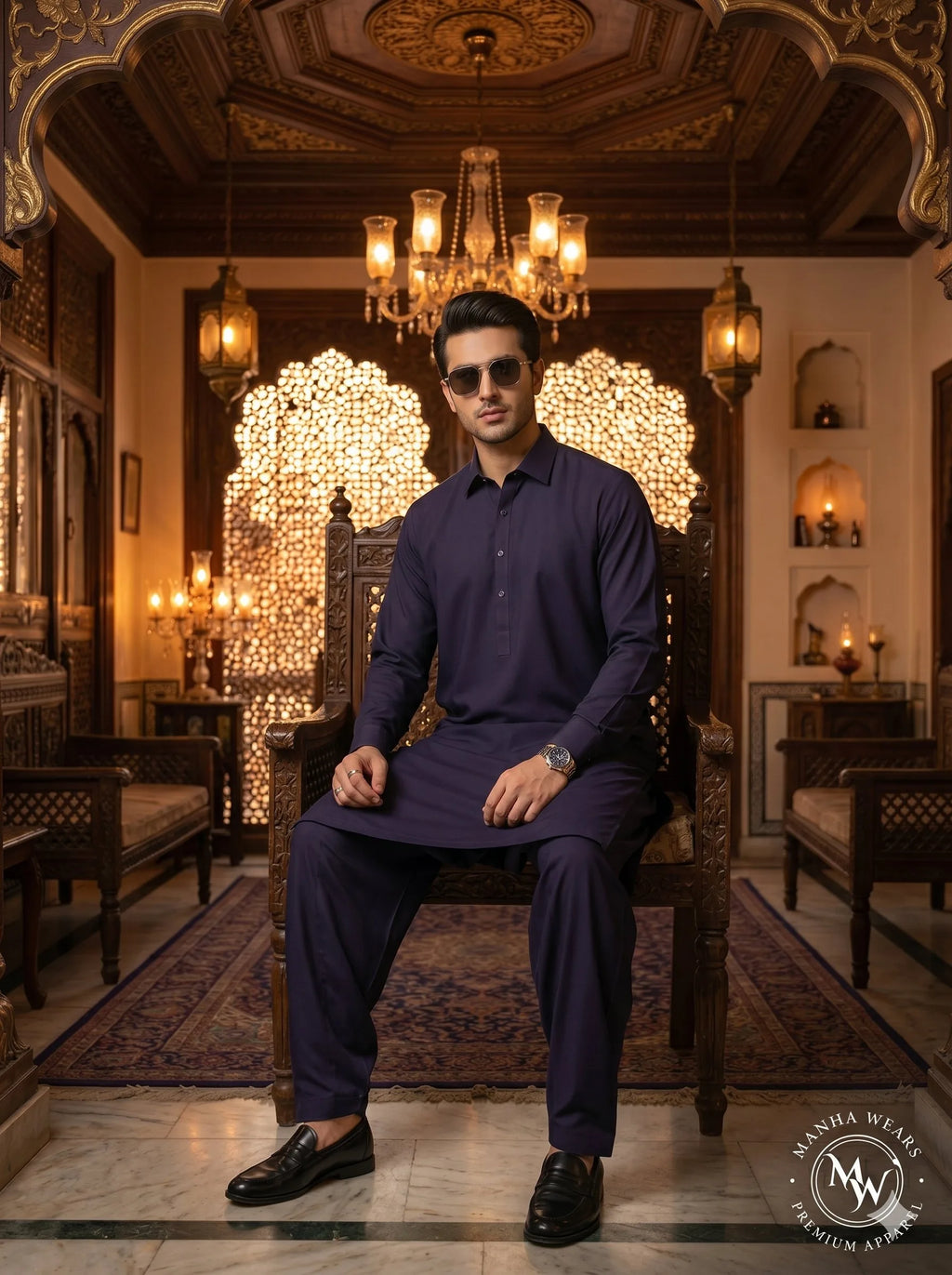 Midnight Purple Wash & Wear— Premium Apparel | Unstitched