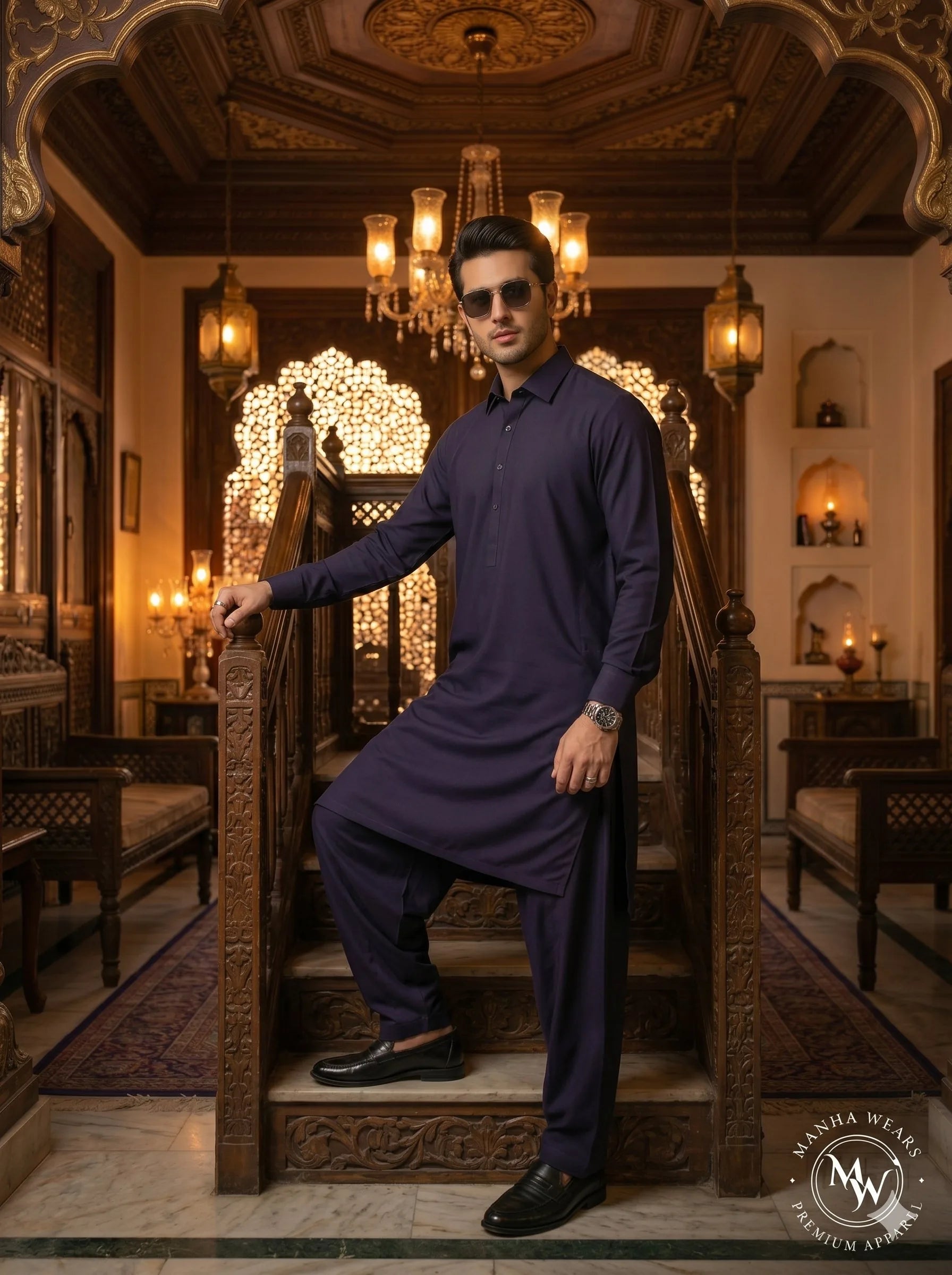 Midnight Purple Wash & Wear— Premium Apparel | Unstitched