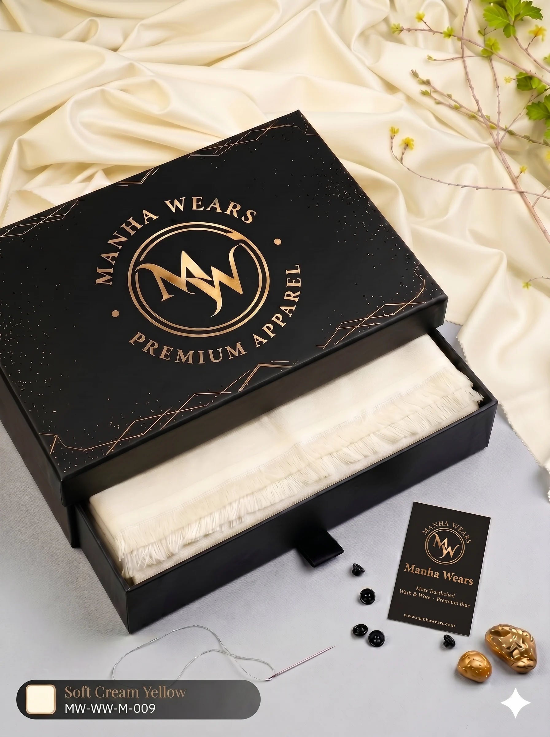 Soft Cream  Wash & Wear— Premium Apparel | Unstitched