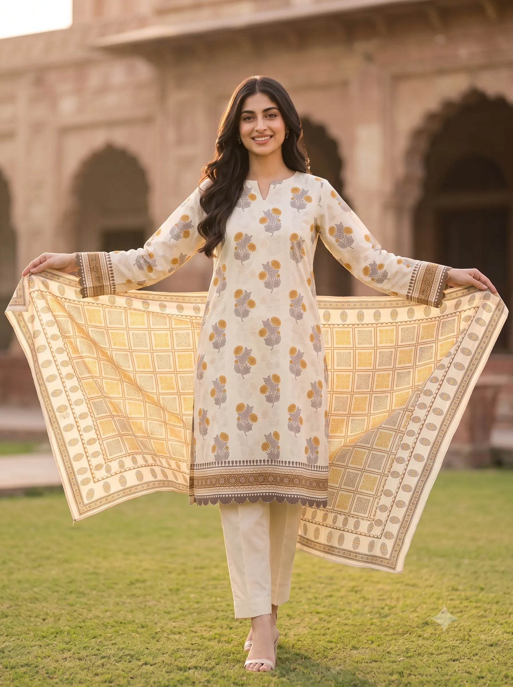 Cream Ivory - 3 Piece