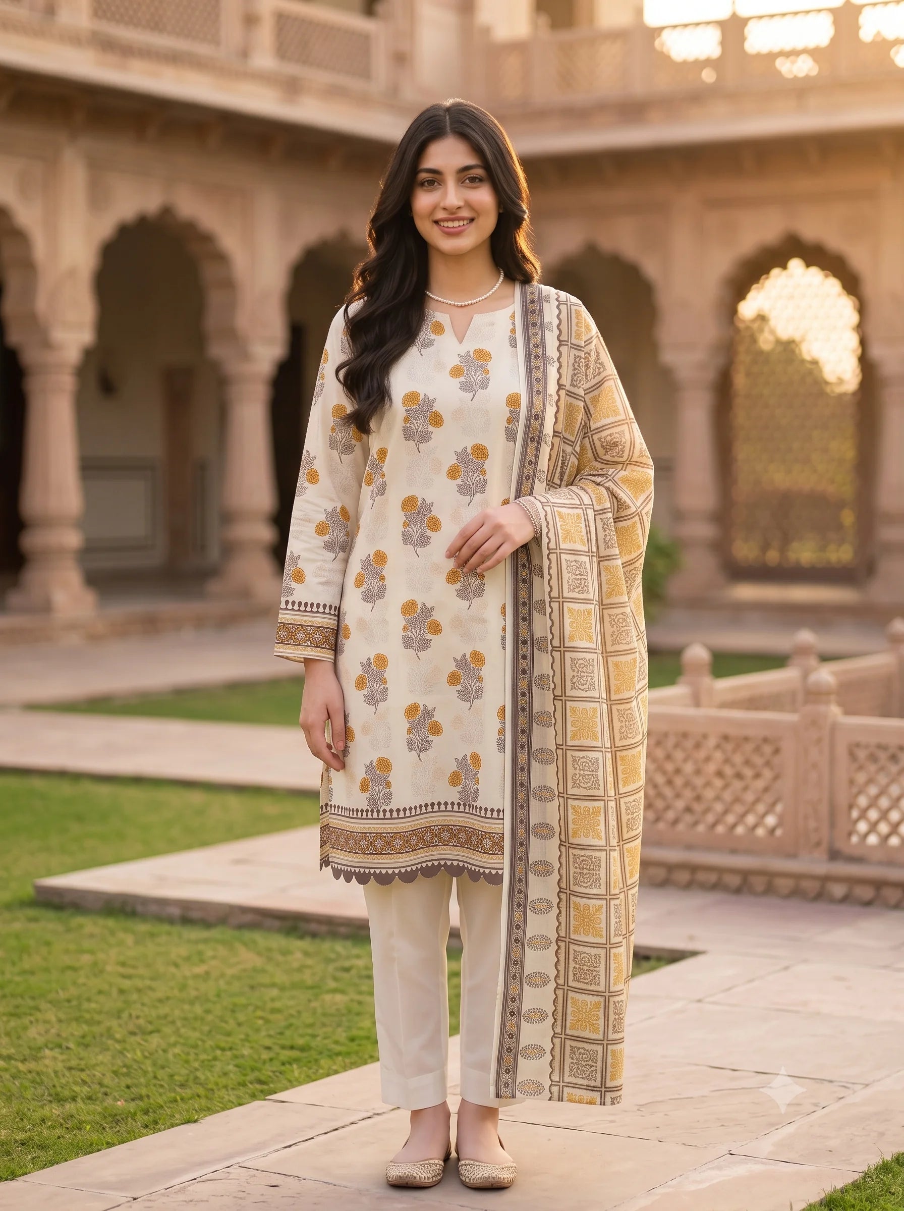 Cream Ivory - 3 Piece